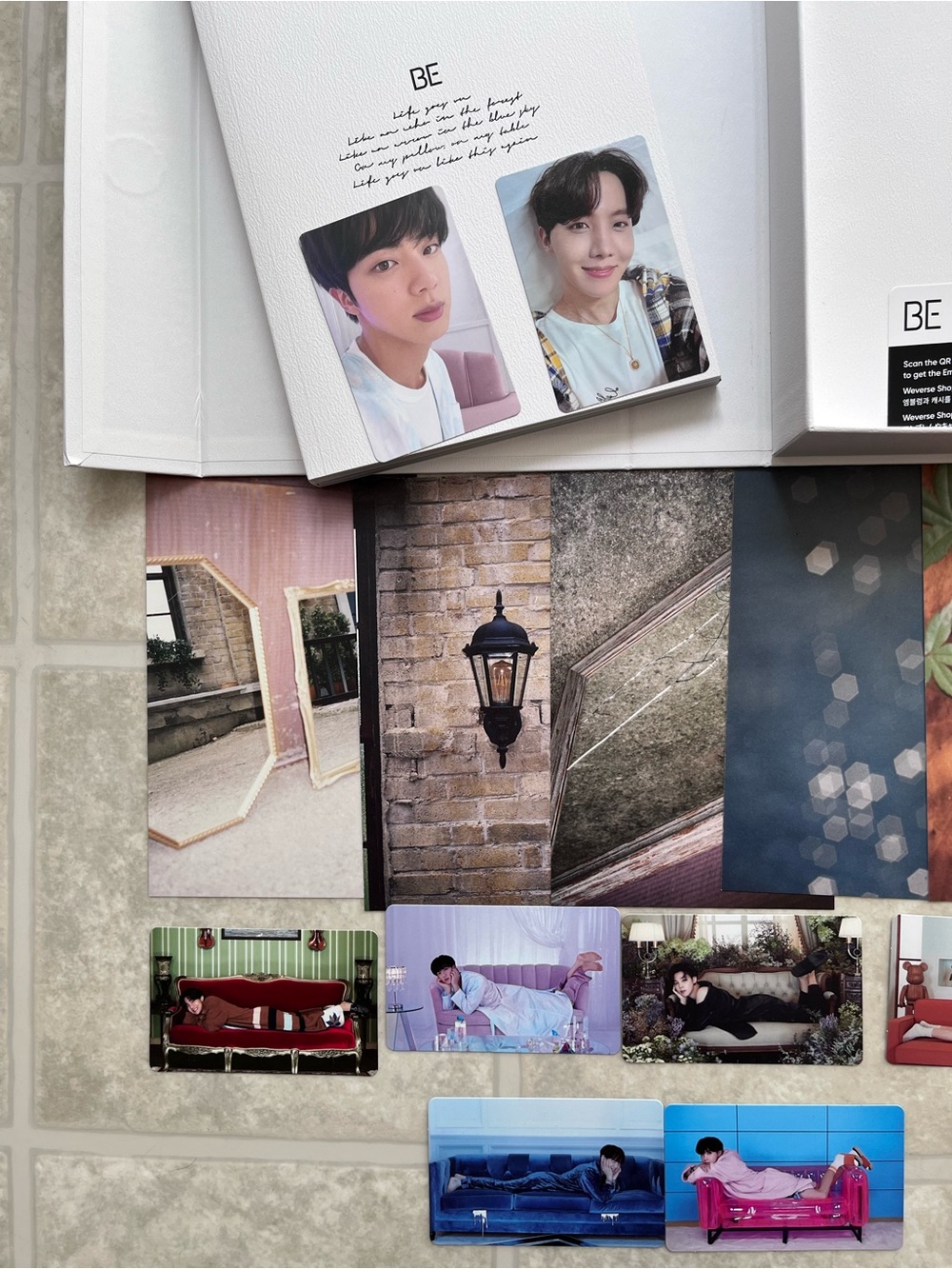 BTS Be Album Deluxe Edition Photocards CD Photo Books Jin Jhope - Picture 3 of 6